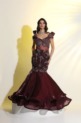 Embroidered Layer Gown | Designer Layered Gowns for Women